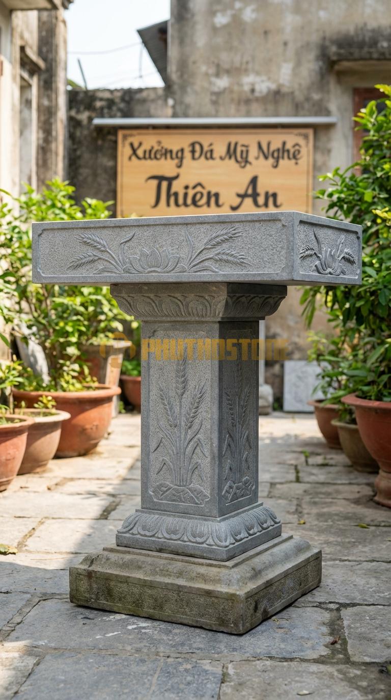 Bàn Thờ Chạm Bông Lúa