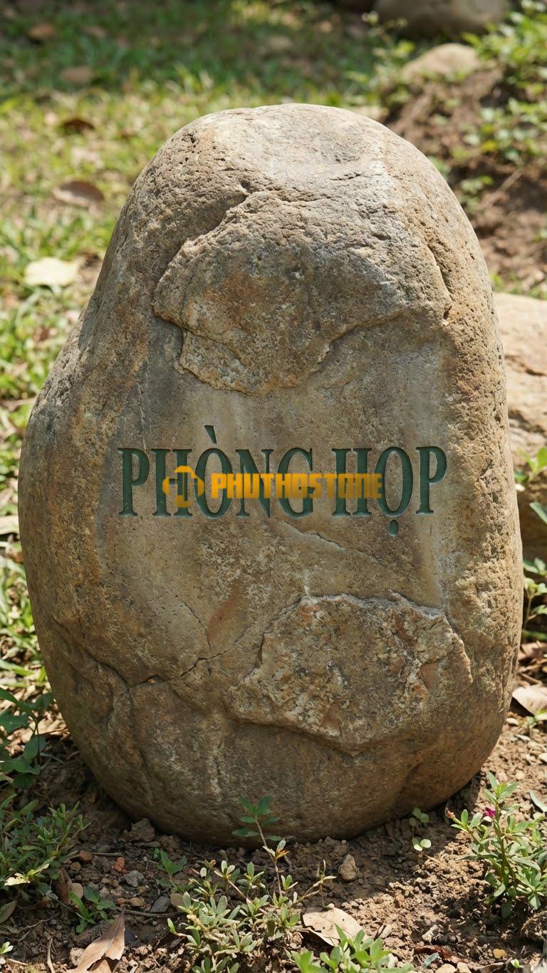 Biển tên Đá cuội khắc ‘PHÒNG HỌP’
