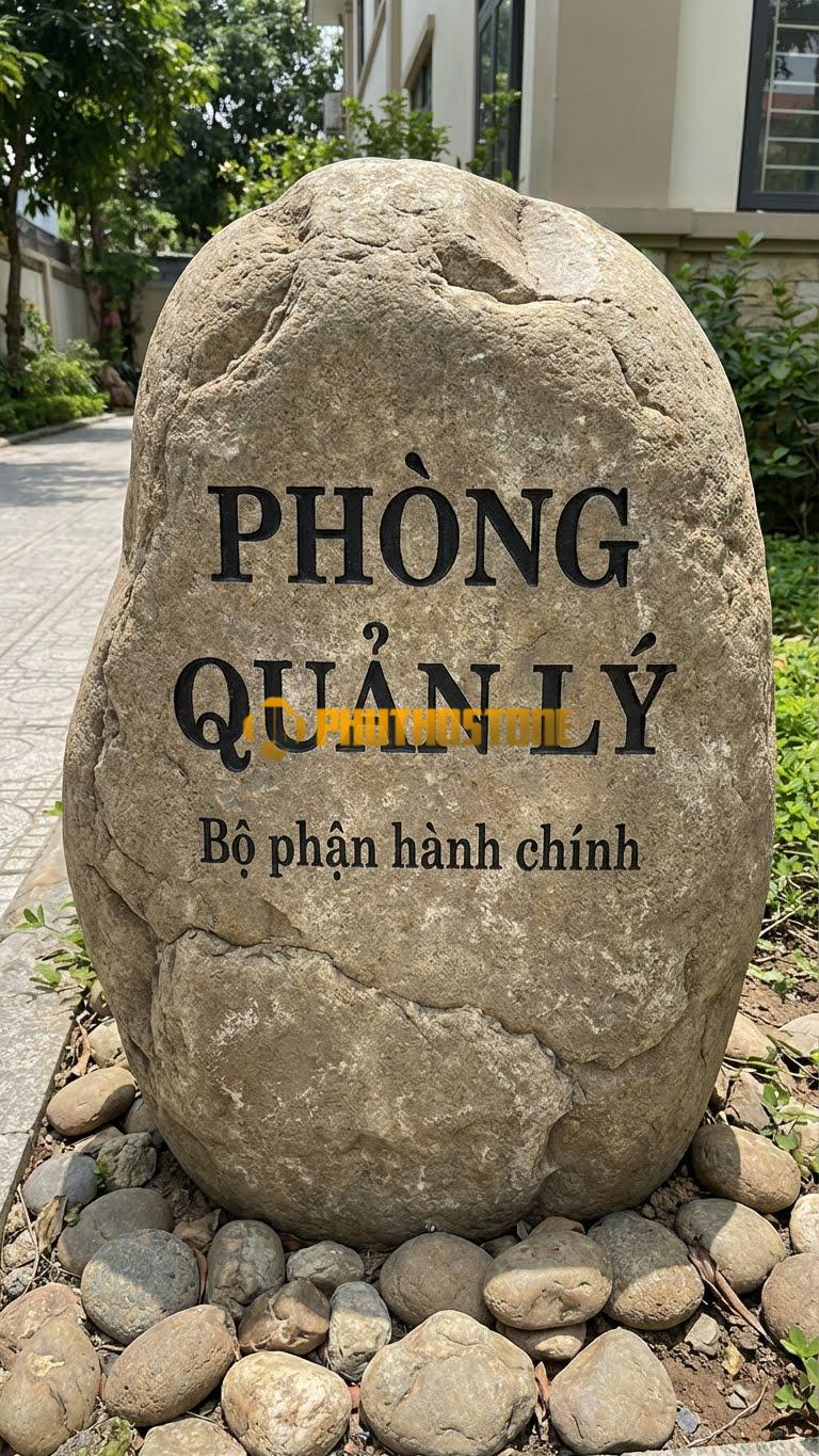 Biển tên Đá cuội khắc ‘PHÒNG QUẢN LÝ’