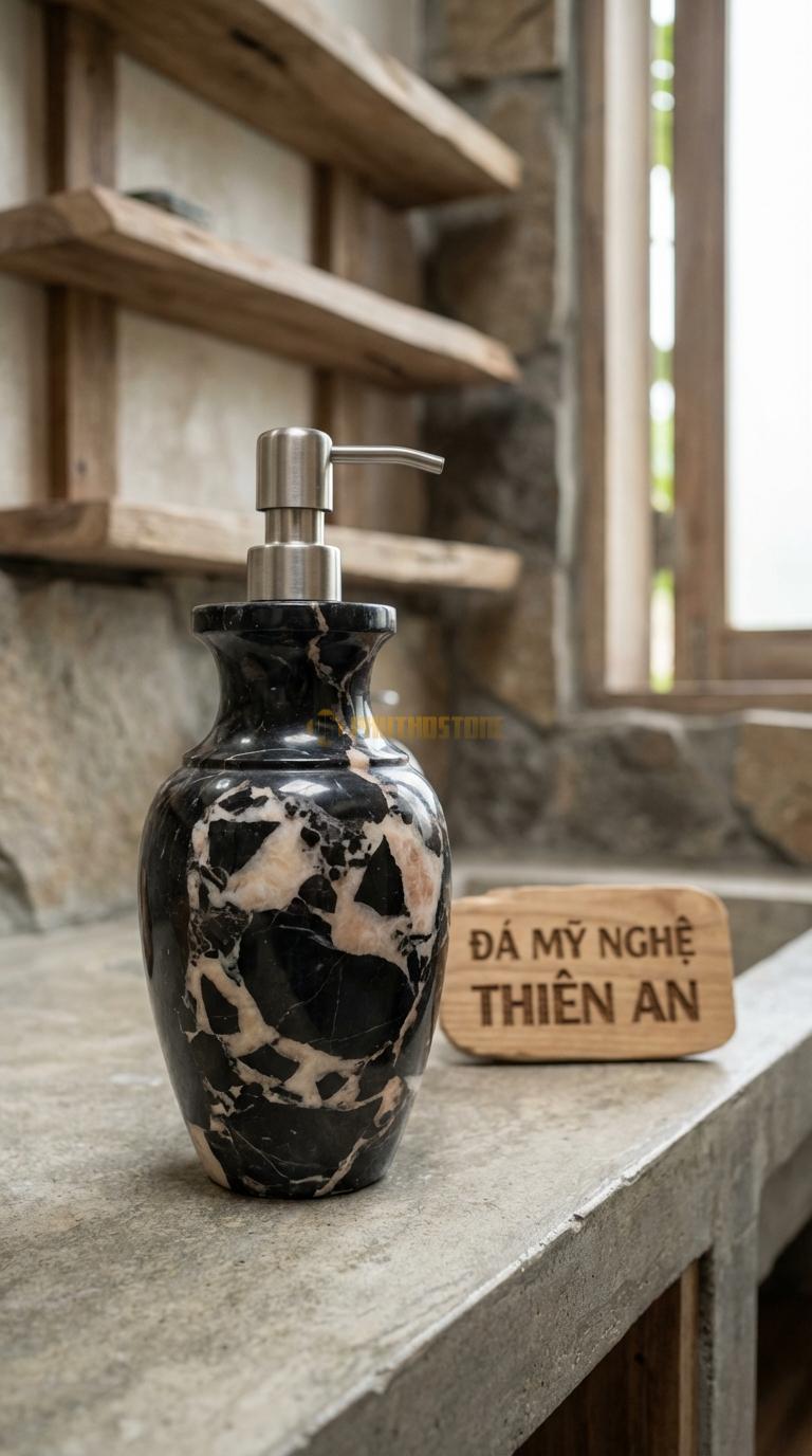Bình Sữa Tắm Đá Da Báo Dáng Lọ Hoa Cổ Thắt Eo Ở Cổ, Thân Phình Rộng Quý Phái Đường Kính 9.5cm x H20cm