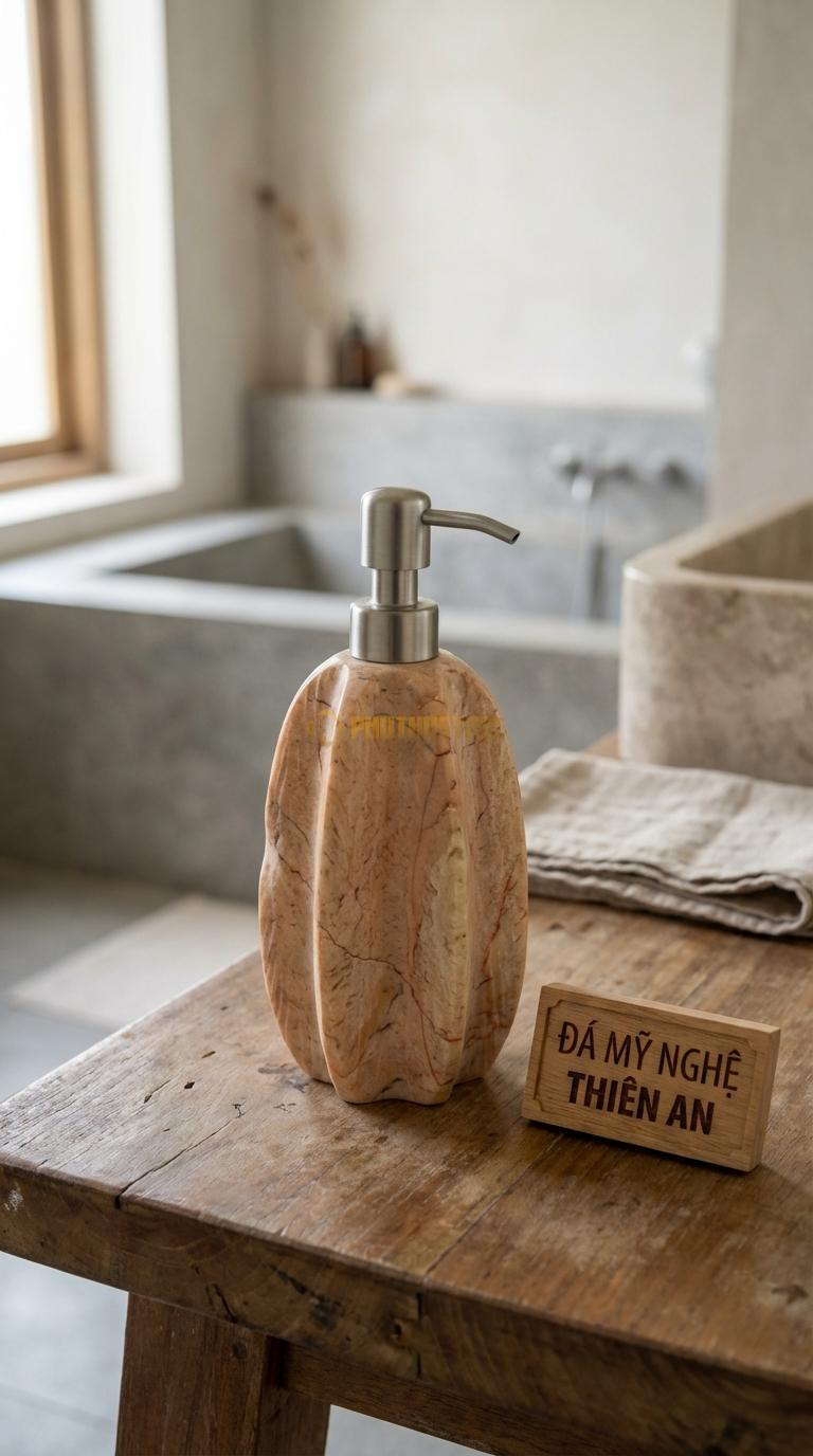 Bình Sữa Tắm Đá Hồng Khía Múi Thân Bình Chia Múi Như Quả Khế, Tạo Độ Bám Đường Kính 9cm x H17cm