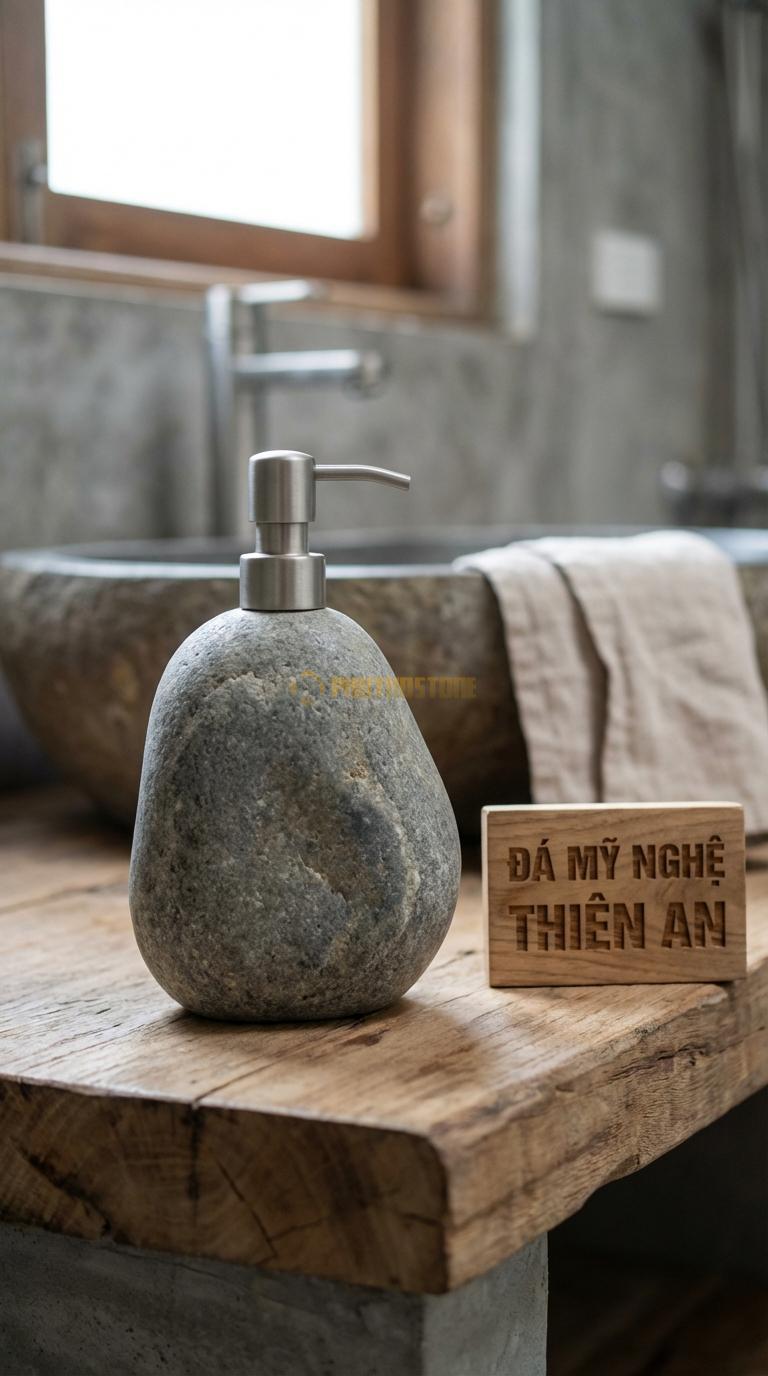 Bình Xịt Xà Phòng Đá Cuội Bình Lục Giác Hiện Đại Hình Khối Lục Lăng Mạnh Mẽ Cạnh 5cm x H18cm
