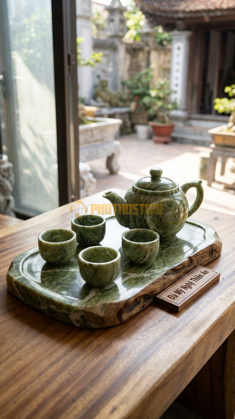 Bộ Ấm Chén Khay Nguyên Khối Tự Nhiên