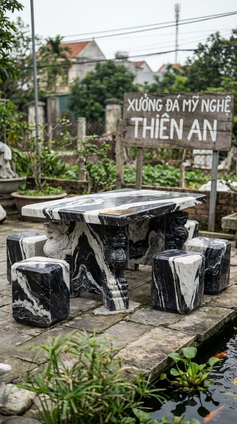 Bàn Ghế Đá Phong Thuỷ
