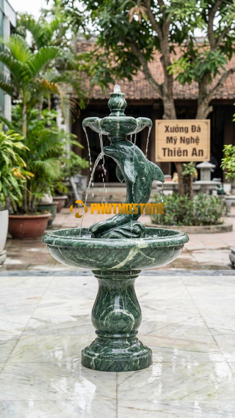 Cá Heo Đơn Hiện Đại C1.2m. Chất Liệu Đá Xanh Ấn