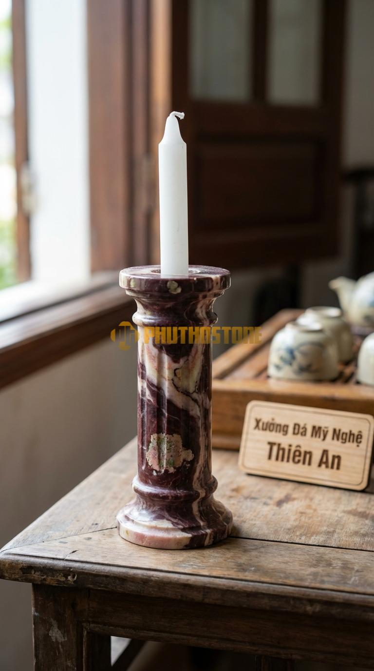 Chân Nến Bằng Đá Bằng Đá Cổ Điển