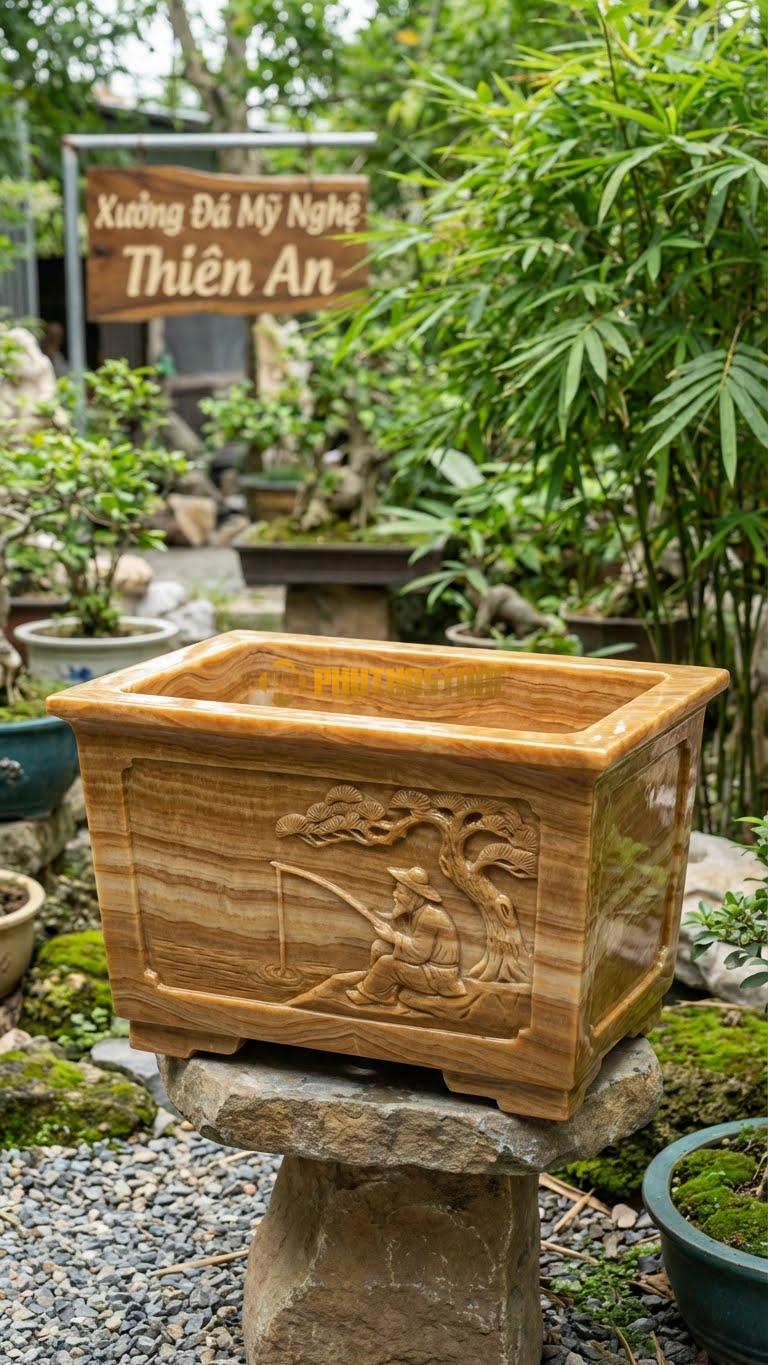 Chậu Cây Bonsai Bằng Đá