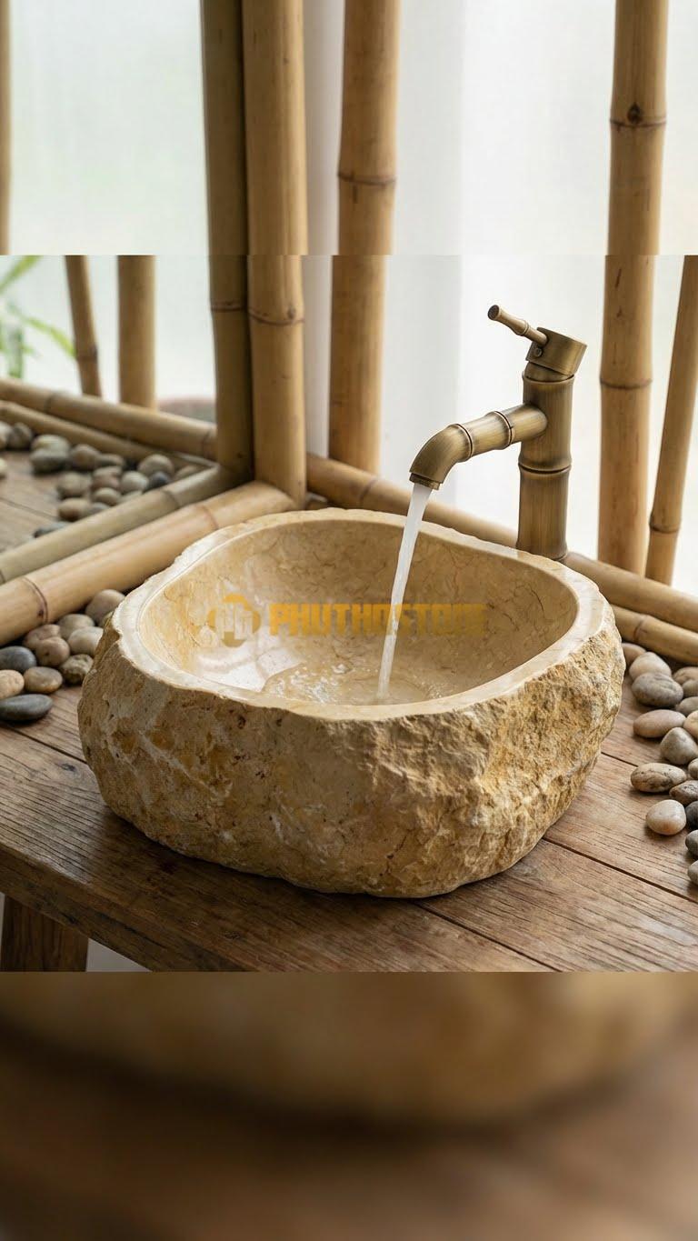 Chậu Rửa Tay - Đá Vàng Nghệ An