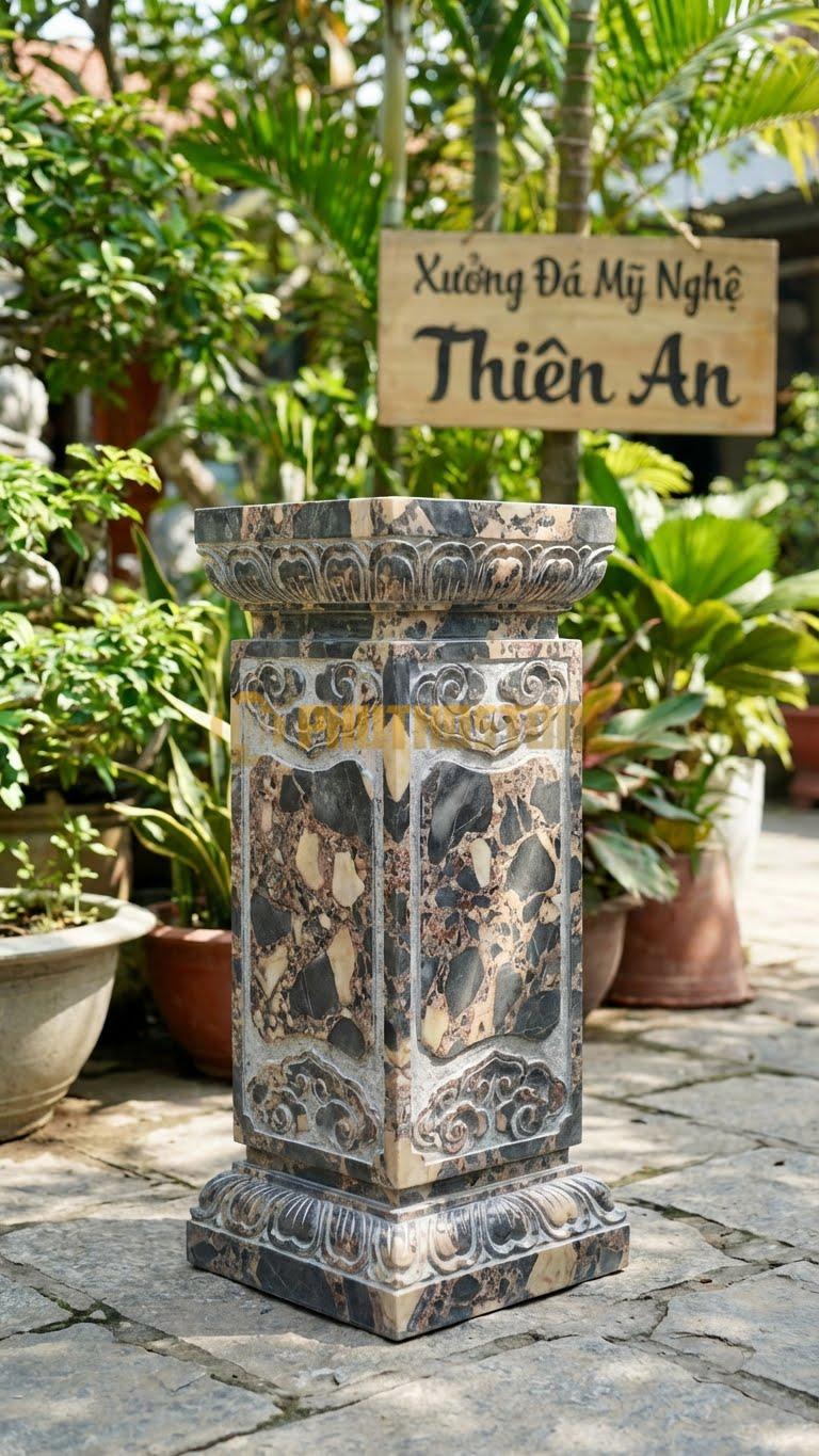 Cột Đá Da Báo Kê Tượng Cột Ngắn Chuyên Dùng Để Đặt Tượng 40X40X80 Cm