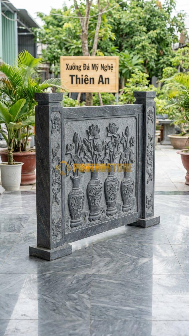 Cuốn Thư Cột Chạm Tứ Quý (Tùng - Cúc - Trúc - Mai)