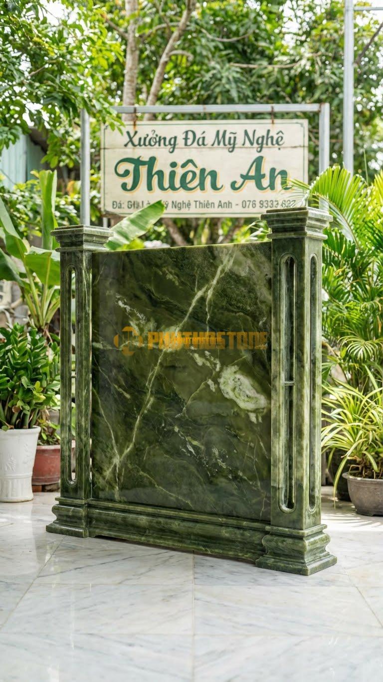 Cuốn Thư Đá Serpentine Cột Đèn Lồng Kính L176: Cột Thiết Kế Rỗng Để Lắp Bóng Điện Bên Trong. (L176 x H167 Cm).