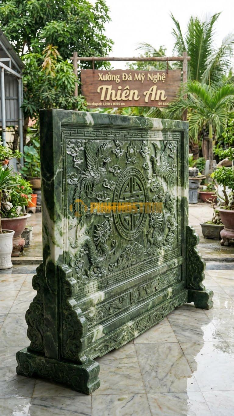Cuốn Thư Đá Serpentine Tam Quan Trấn Trạch L350: Mẫu Siêu Đại Cho Khuôn Viên Ngàn M2. (L350 x H235 Cm).