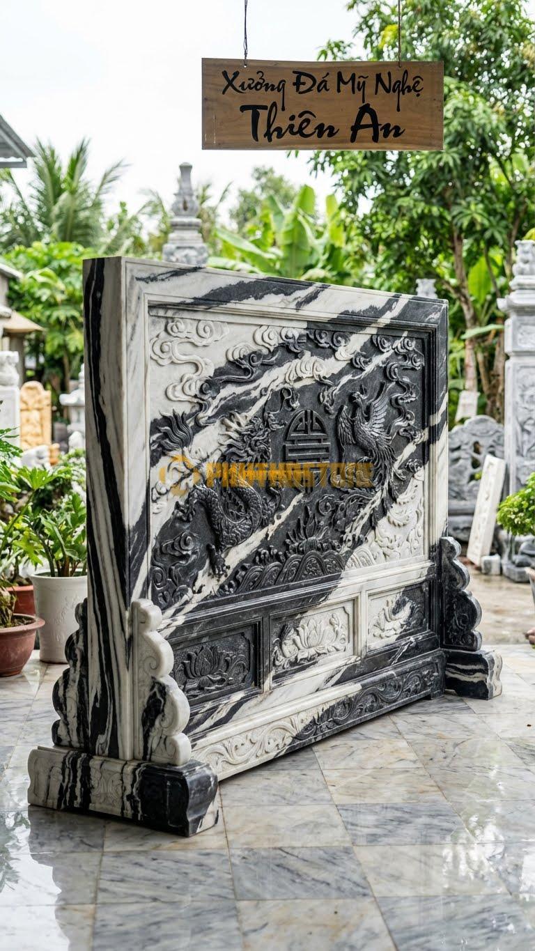 Cuốn Thư Đá Tuyết Sơn Tam Quan Trấn Trạch L350: Mẫu Siêu Đại Cho Khuôn Viên Ngàn M2. (L350 x H235 Cm).