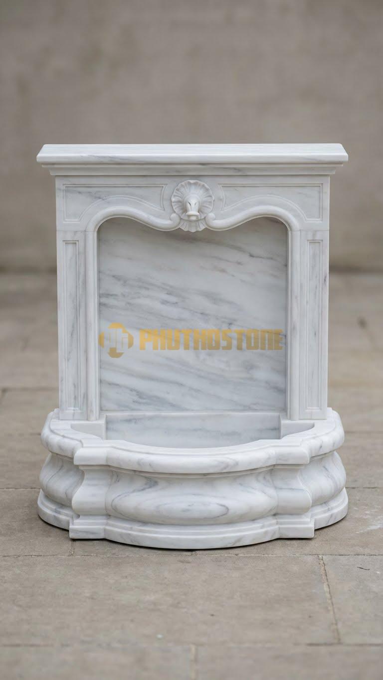 Đài Phun Nước Đá Trắng