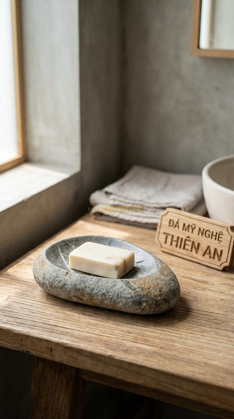Đĩa Để Đá Cuội Xà Phòng Khía Rãnh Kim Cương Họa Tiết Quả Trám (Diamond Cut) Chống Trượt 13cm x 9cm x 2.5cm