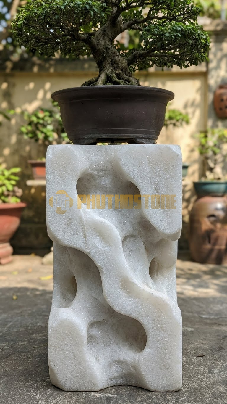 Đôn Đá Kê Cây Đá Trắng Muối Quy Cách