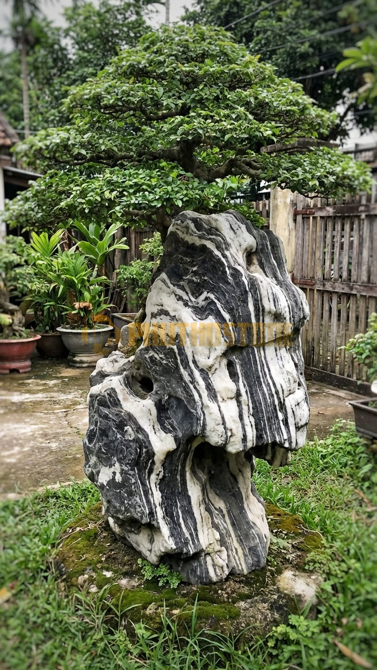 Đôn Kê Cây Cảnh Đá Tuyết Sơn Phi Lao Dáng Rừng – Dài 1M, Rộng 40cm, Cao 30cm