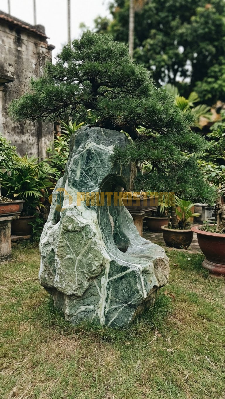 Đôn Đá Kê Cây Đá Xanh Ấn