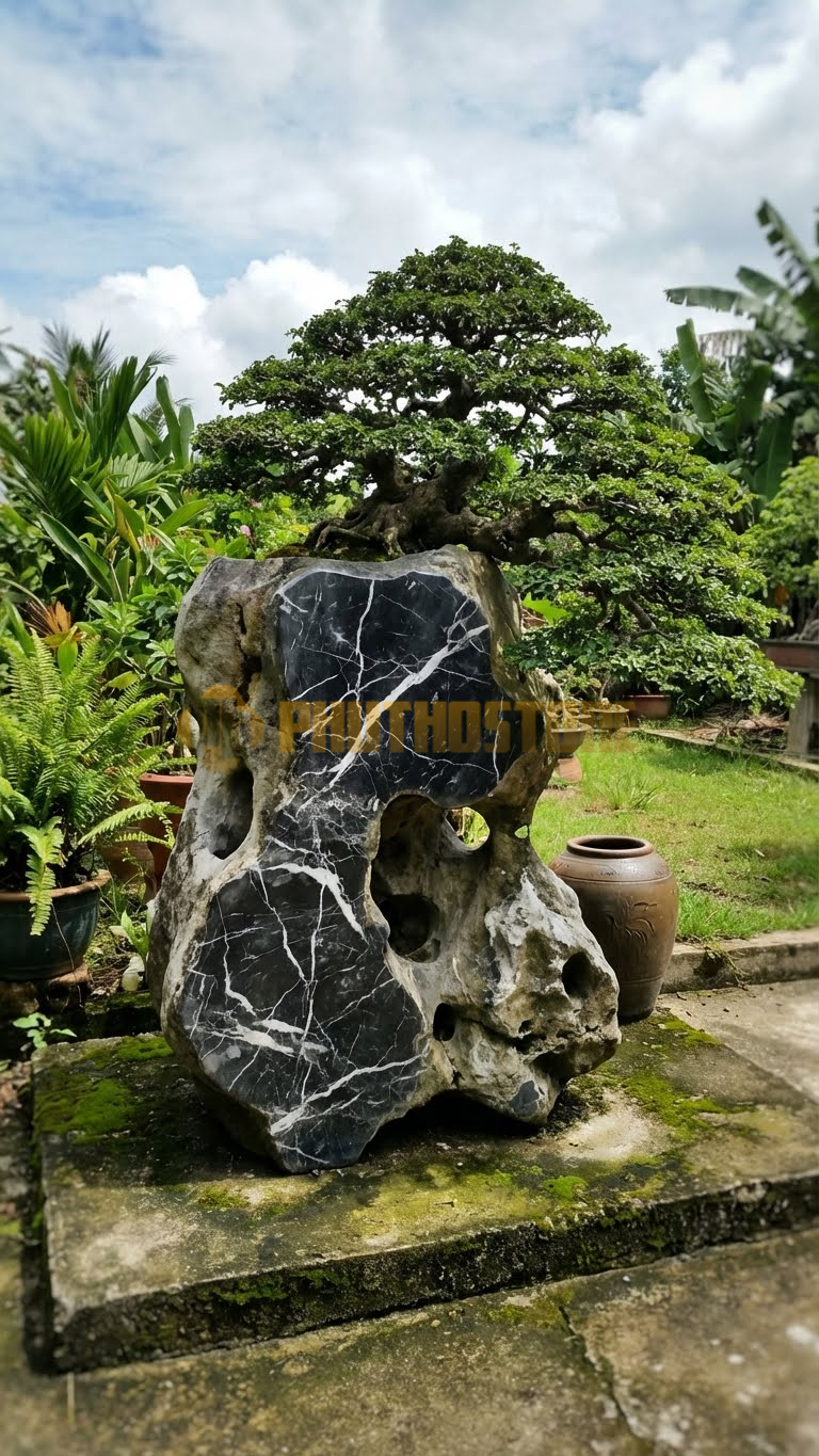 Đôn Đá Kê Cây Đá Đen Tia Chớp