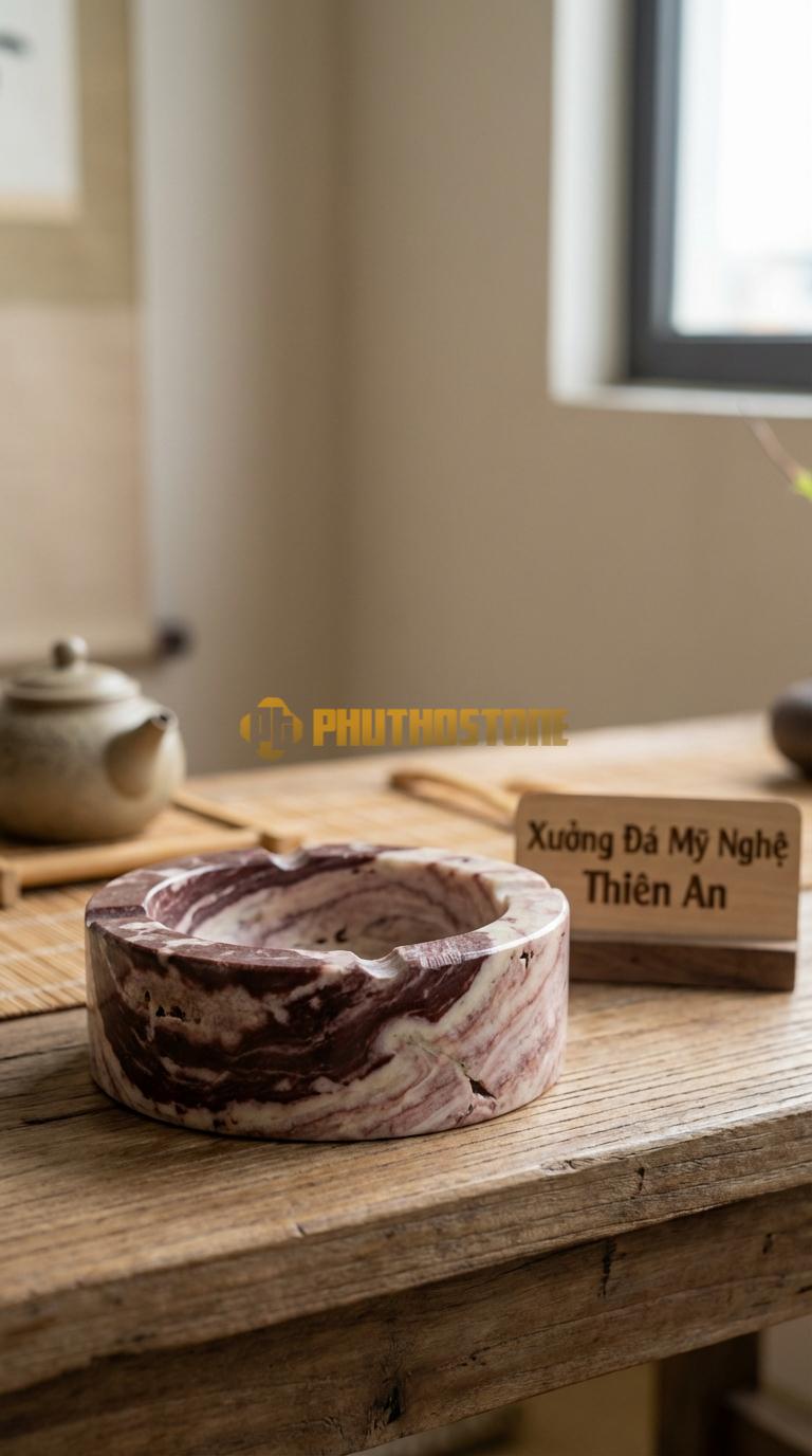 Gạt Tàn Bằng Đá Vân Mây