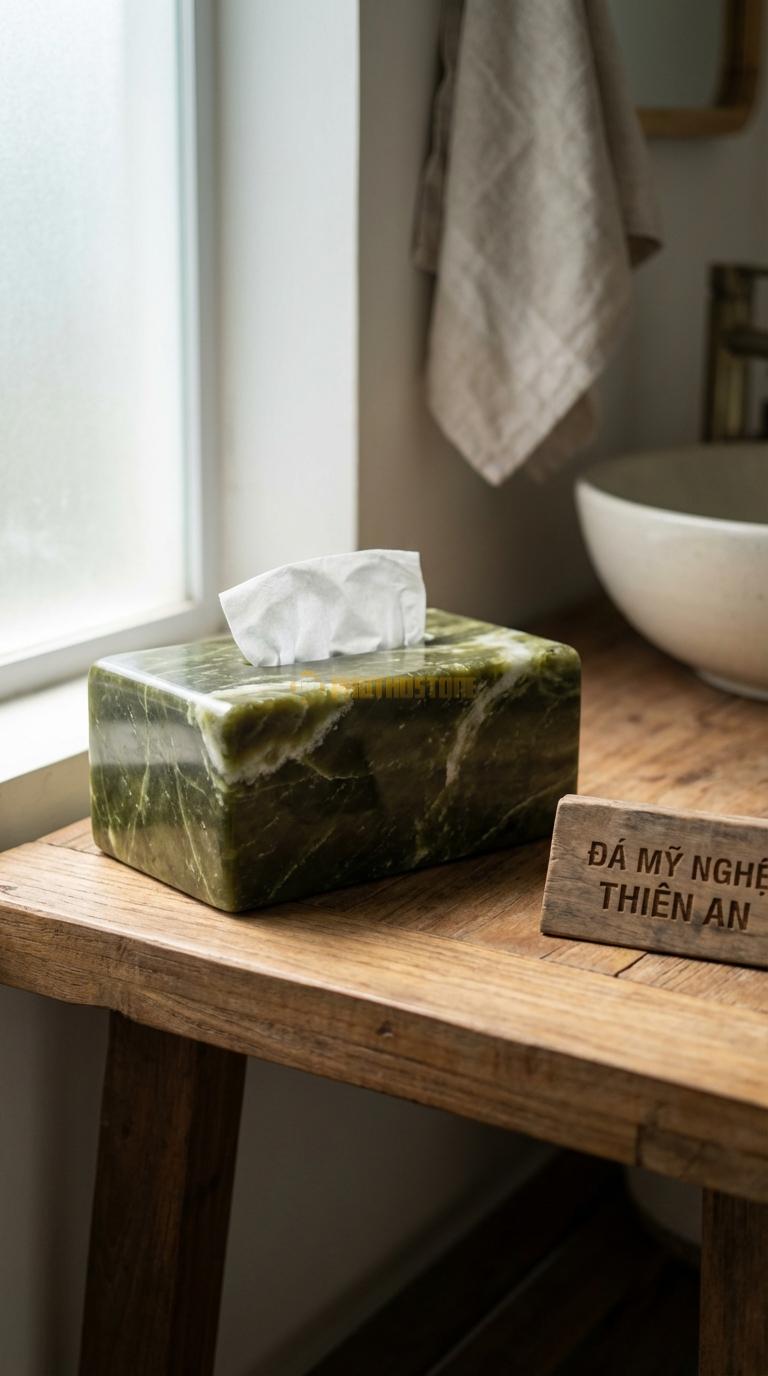 Giá Đá Serpentine Giấy Trụ Đôi (Dự Phòng) Chứa Được 2 Cuộn Giấy Cùng Lúc 30cm x 15cm x 12cm