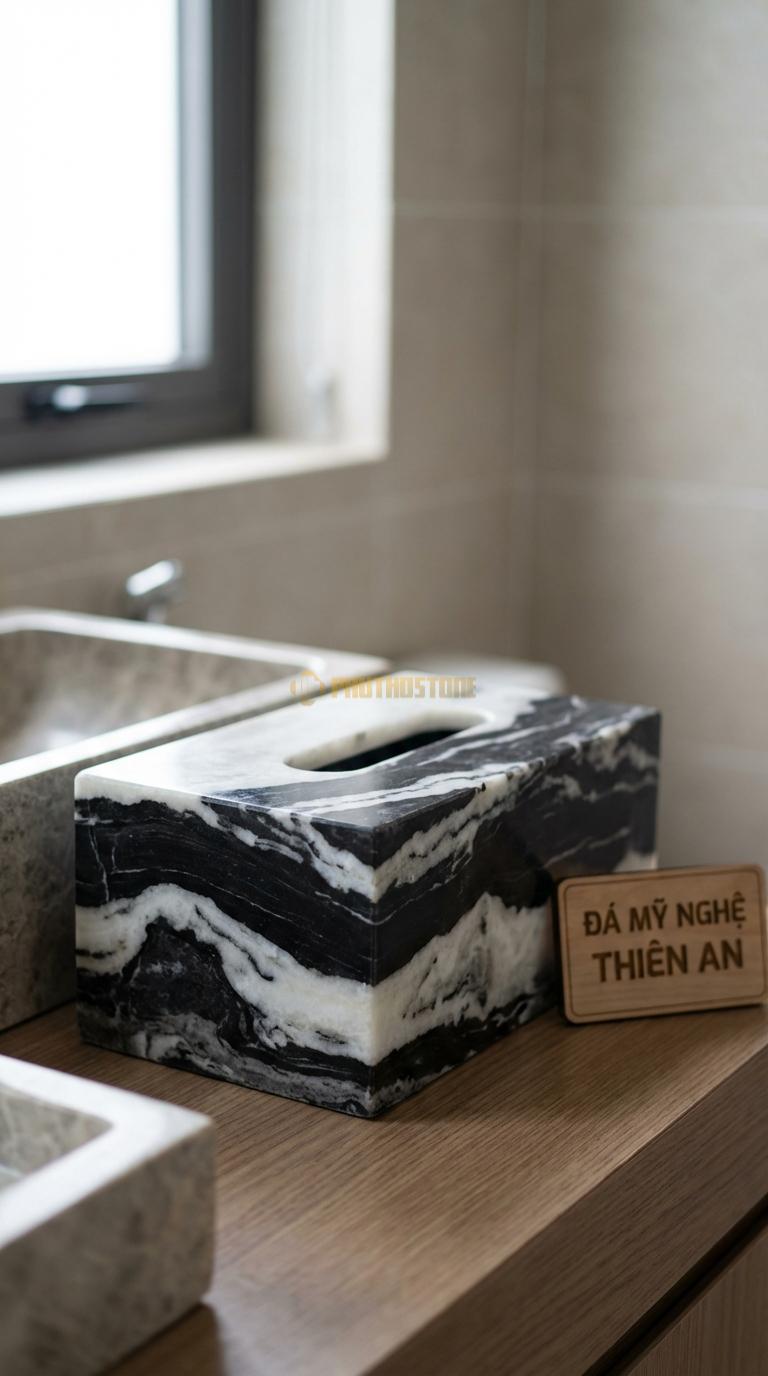 Giá Đá Tuyết Sơn Giấy Trụ Đôi (Dự Phòng) Chứa Được 2 Cuộn Giấy Cùng Lúc 30cm x 15cm x 12cm