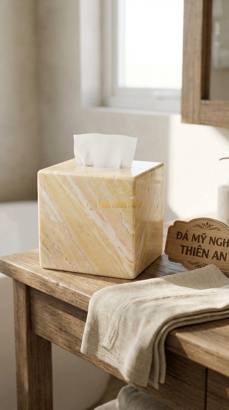 Giá Đá Vàng Nghệ An Giấy Trụ Đôi (Dự Phòng) Chứa Được 2 Cuộn Giấy Cùng Lúc 30cm x 15cm x 12cm