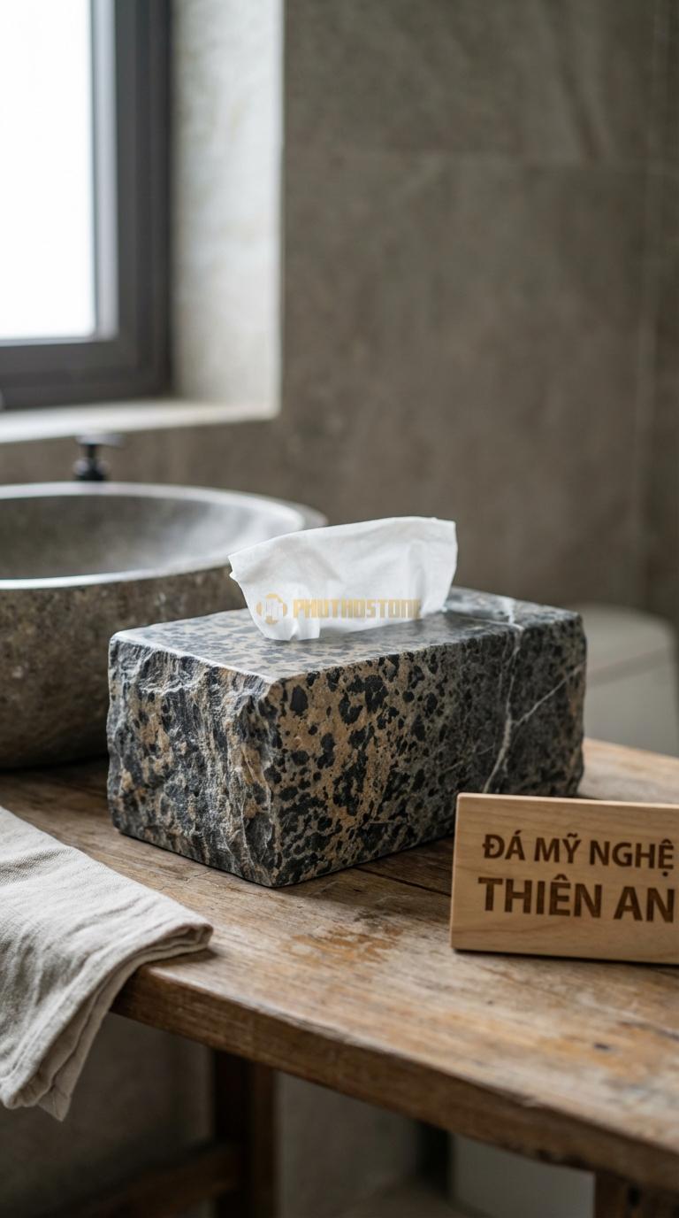 Hộp Giấy Đá Da Báo Bề Mặt Nhám (Matte) Mài Mờ (Matte) Không Bóng, Chống Bám Vân Tay 23cm x 12cm x 10cm