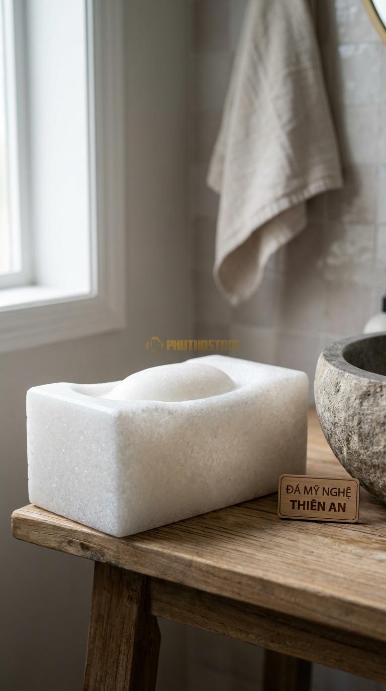 Hộp Giấy Đá Trắng Muối Dáng Thỏi Vàng Tạo Hình Giống Thỏi Vàng Kim Nguyên Bảo (Tài Lộc) 25cm x 14cm x 12cm