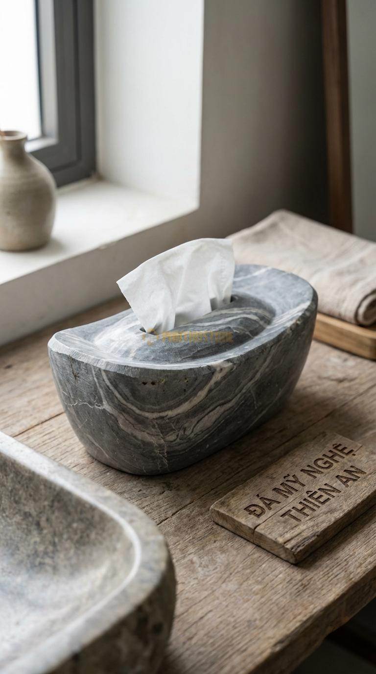 Hộp Giấy Đá Vân Mây Dáng Thỏi Vàng Tạo Hình Giống Thỏi Vàng Kim Nguyên Bảo (Tài Lộc) 25cm x 14cm x 12cm