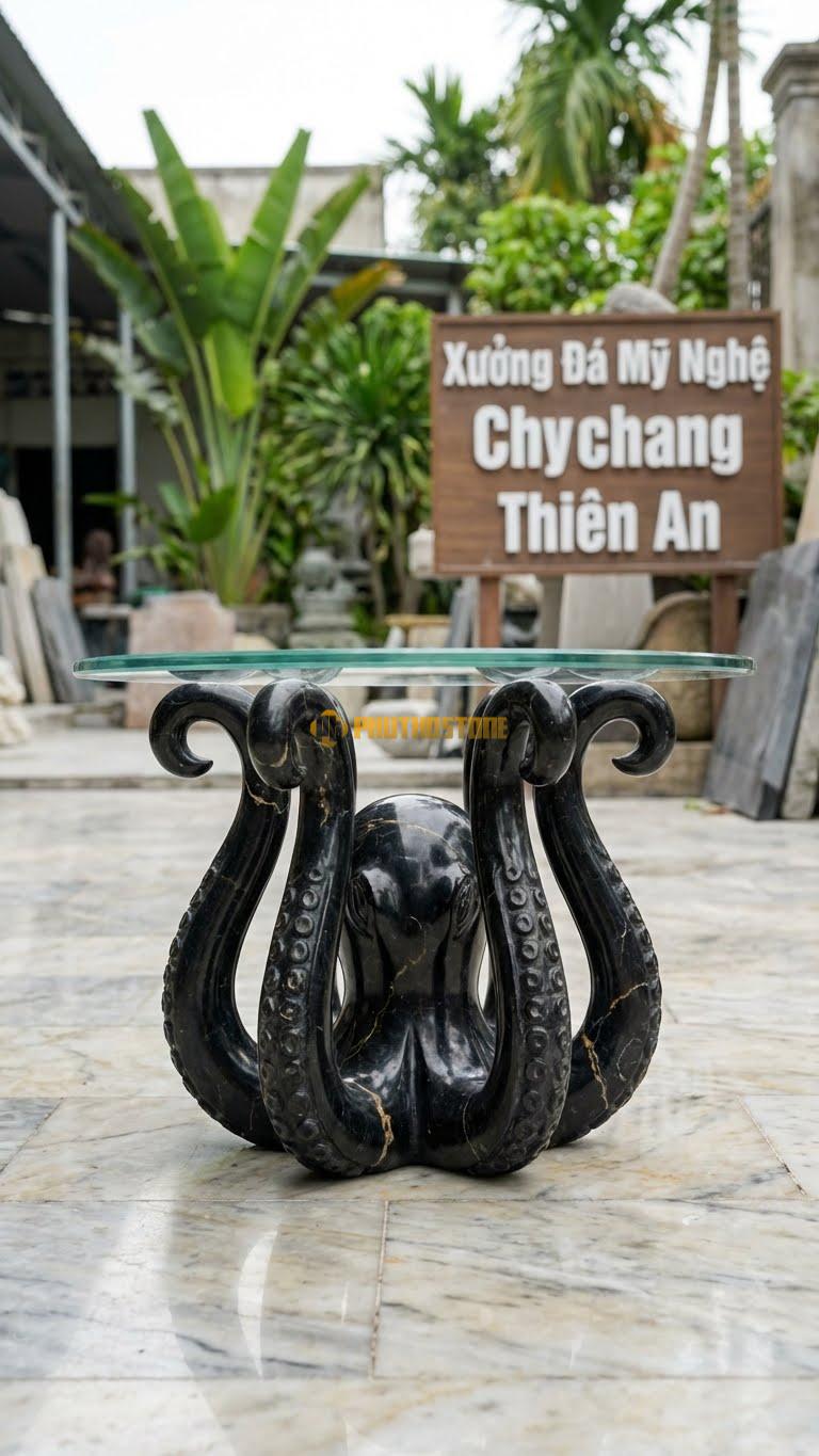 Tượng Bạch Tuộc Bằng Đá