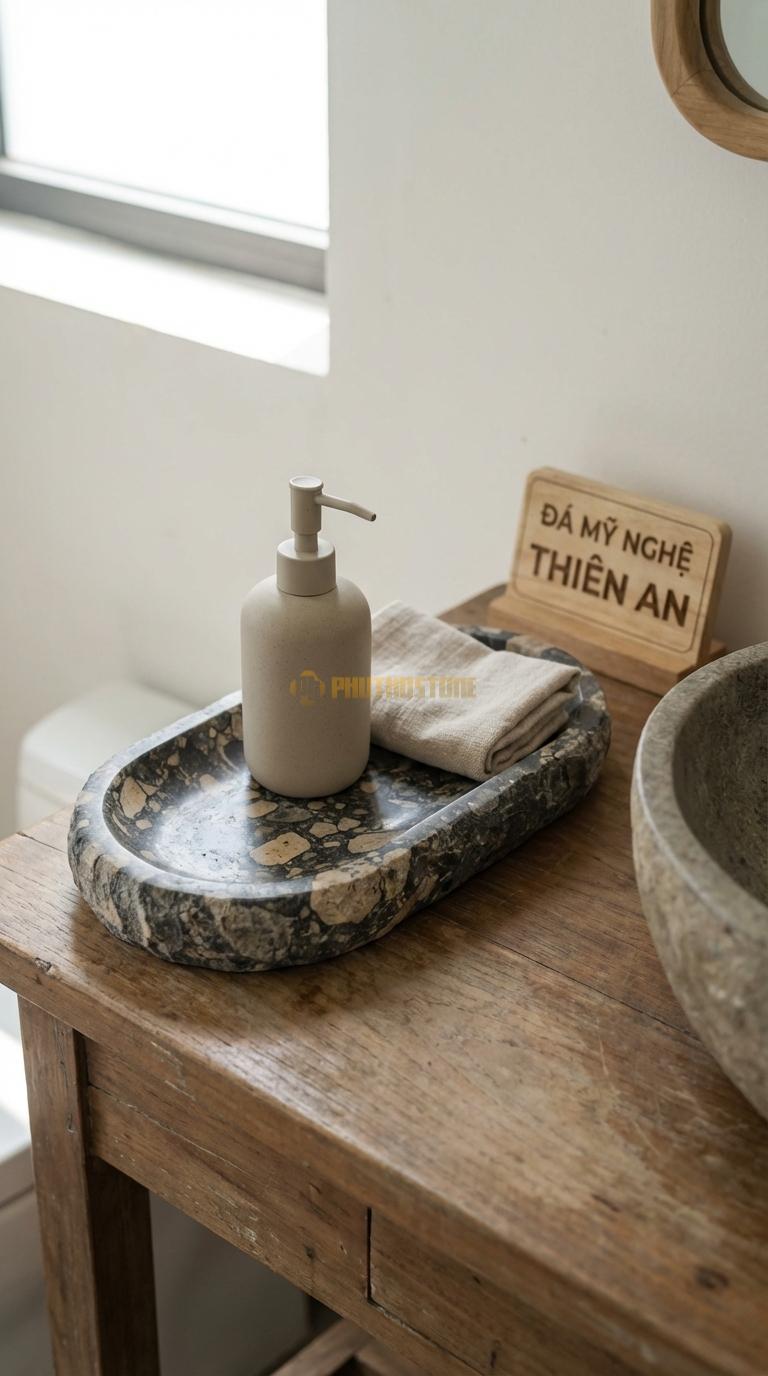 Khay Đá Da Báo Oval Cách Điệu Đường Cong Mềm Mại, Bo Tròn Hoàn Hảo 25cm x 12cm x 2.5cm