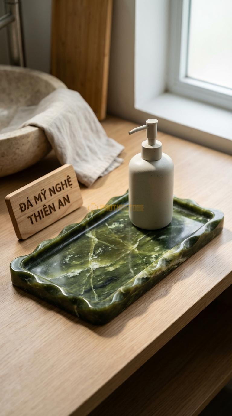 Khay Đá Serpentine Lượn Sóng Viền Khay Tạo Hình Sóng Nước Nhấp Nhô 28cm x 14cm x 2cm