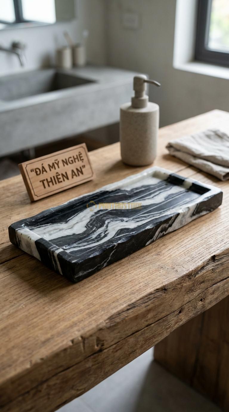 Khay Đá Tuyết Sơn Soi Chỉ Âm 2 Đường Chỉ Chạy Dọc Lòng Khay 32cm x 12cm x 2.5cm