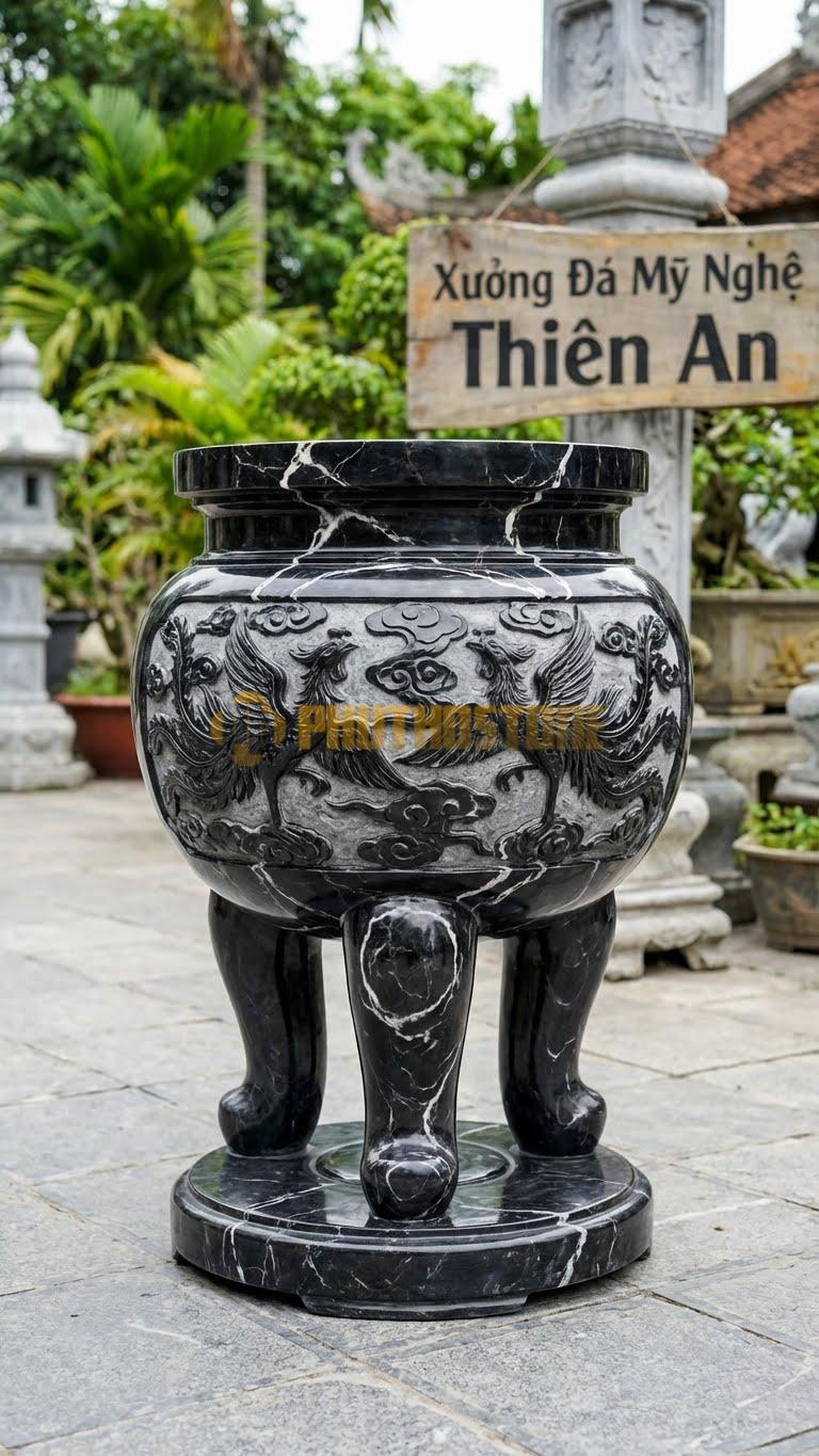 Lư Hương Đá Tròn (Mẫu mã ngoài trời)