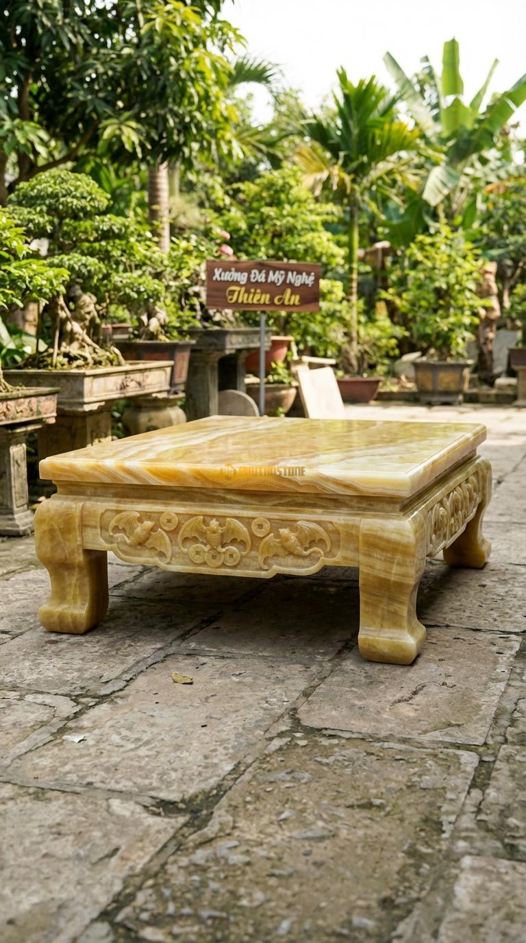 Sập Ngũ Phúc Kim Tiền Ngọc hoàng long Chạm 5 con dơi ngậm đồng tiền (Phúc Lộc), Kích thước 1m6 x 2m0 x 55cm