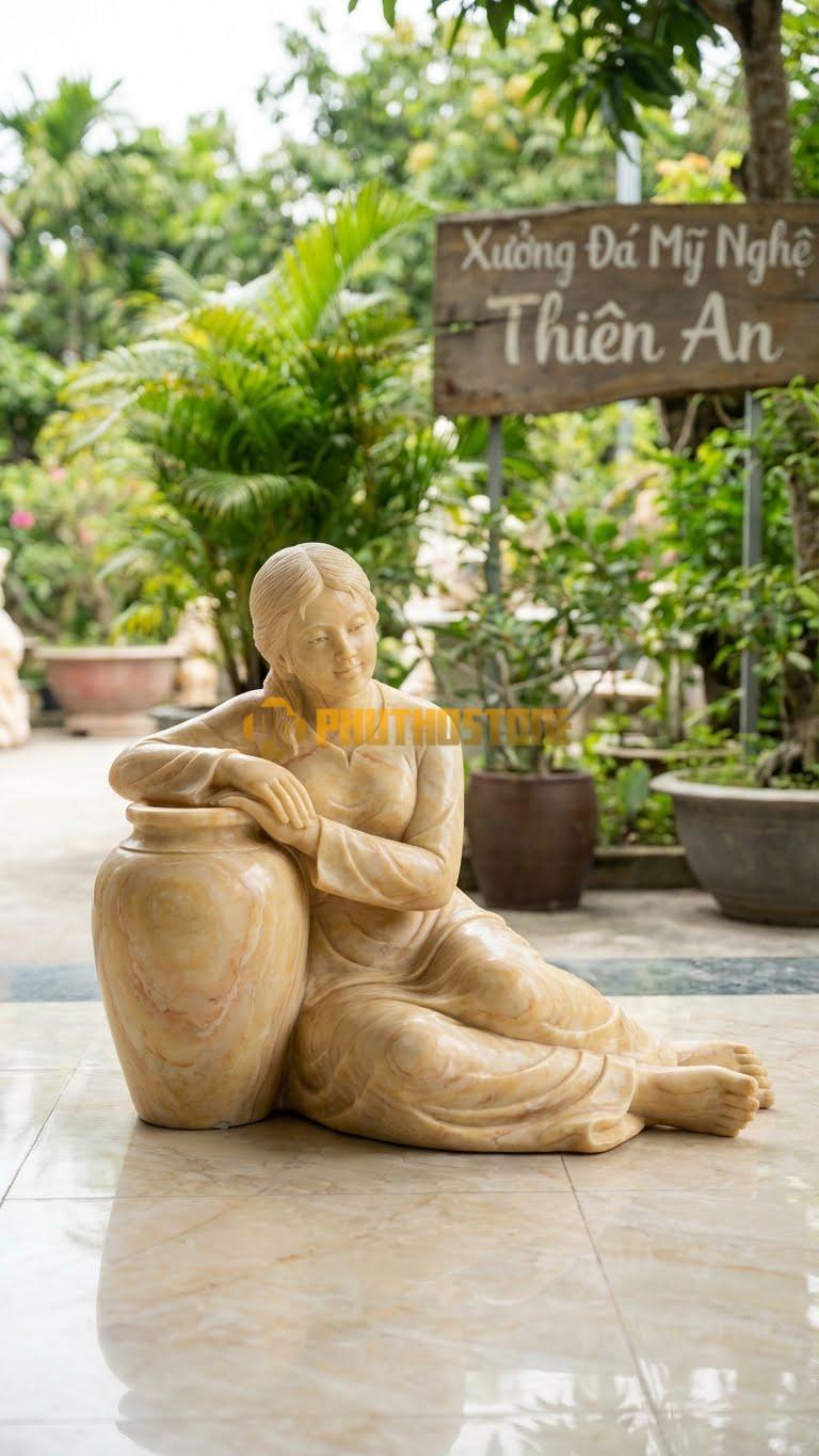 Tượng Đá Cô Gái Vác Vò