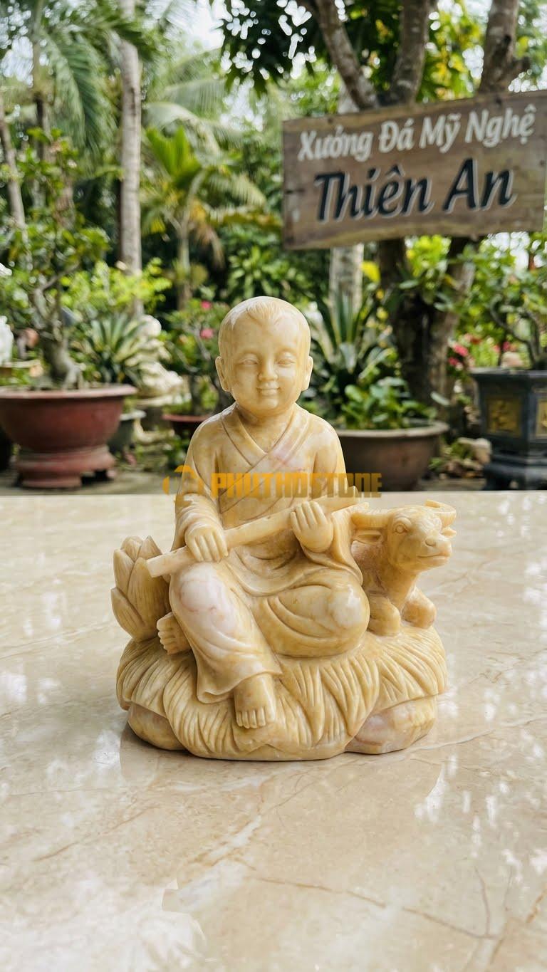 Tượng Đá Em Bé Chăn Trâu/Thổi Sáo (Dân Gian Việt Nam)