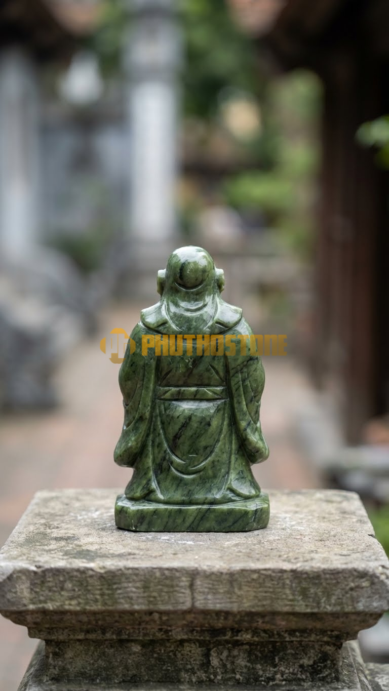 Tượng Hộ Pháp Mini Đá Serpentine đen