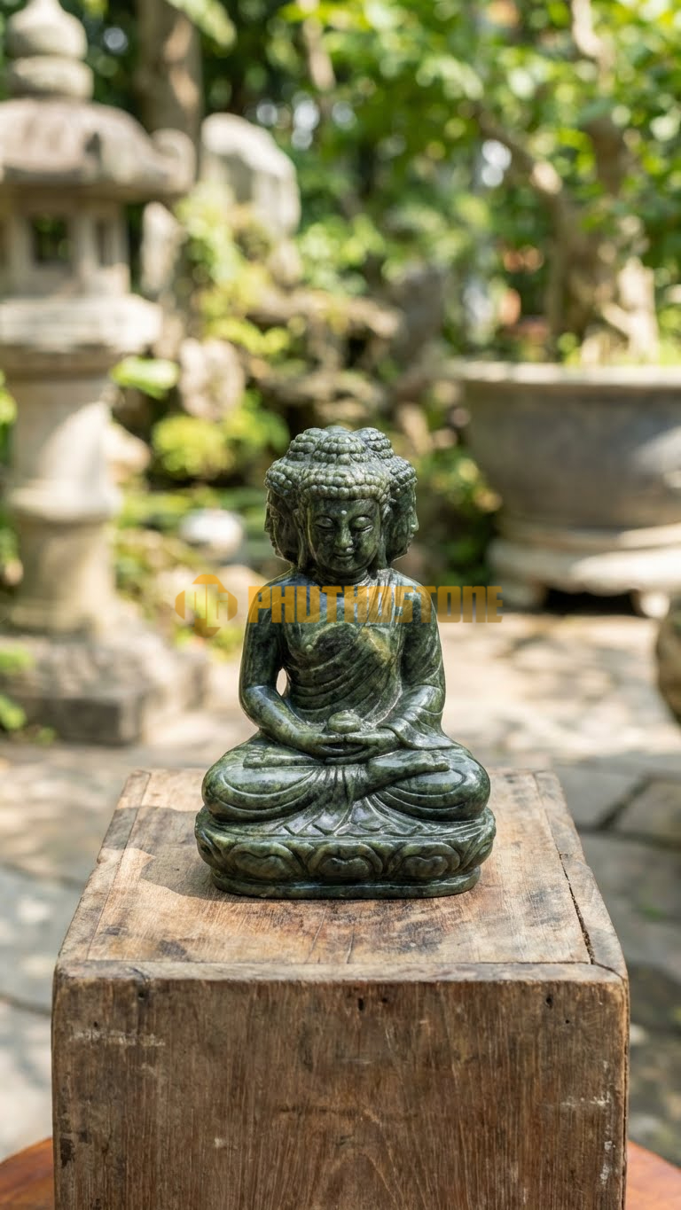 Tượng Phật Bốn Mặt Đá Serpentine, tượng nhỏ thờ tại gia