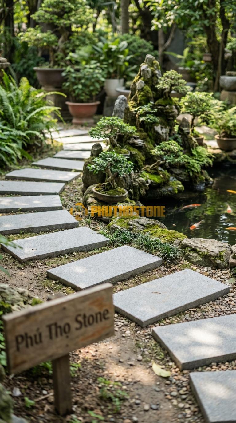 Đá Bước Dạo Quy Cách Chữ Nhật Thanh Đá Granite 30 x 60, Dày 4, Bề Mặt Mài Cát (Sandblasted)