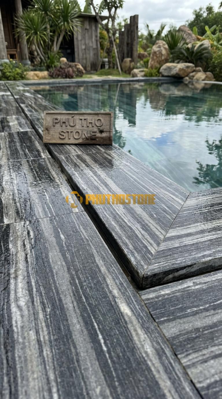 Đá Viền & Thanh Tràn Đá Bo Viền Chất Liệu Đá Sọc Dưa Bo Mỏ Chim Dày (Drop Face/Rebated) Chữ L 30x60x(3+2)