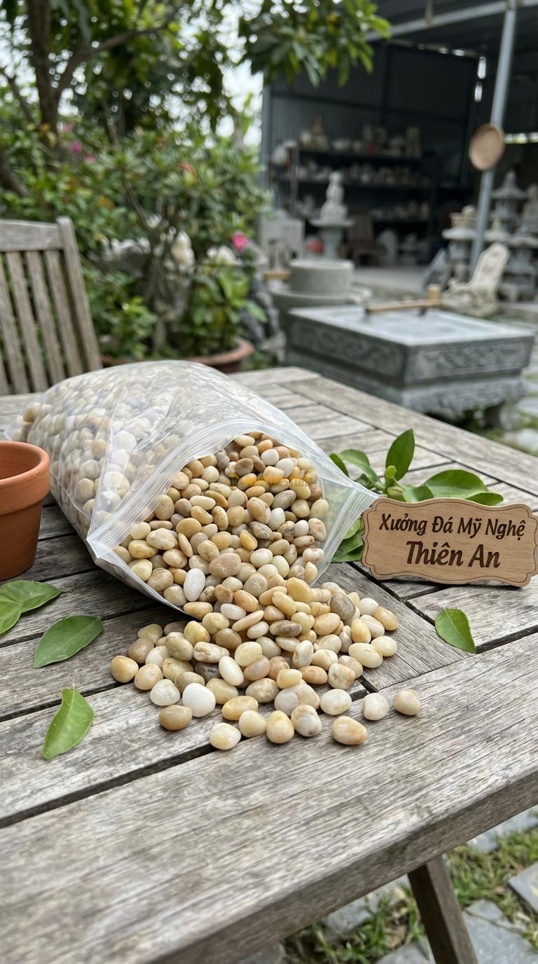 Sỏi biển trang trí sân vườn 2-3mm