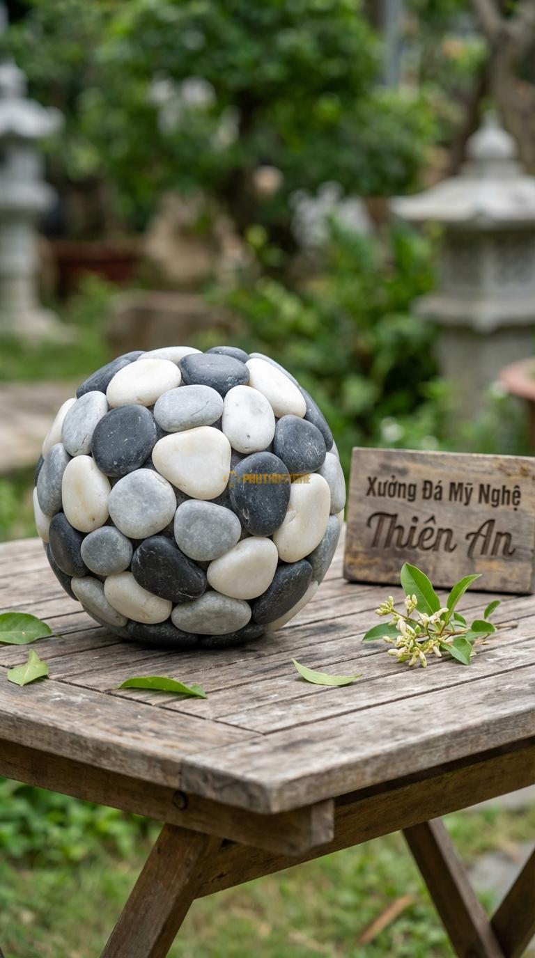 Sỏi Mix 3 loại sỏi đen quay, Trắng quay, Ghi xám quay Tỉ lệ (50, 30, 20). Size 3-5cm