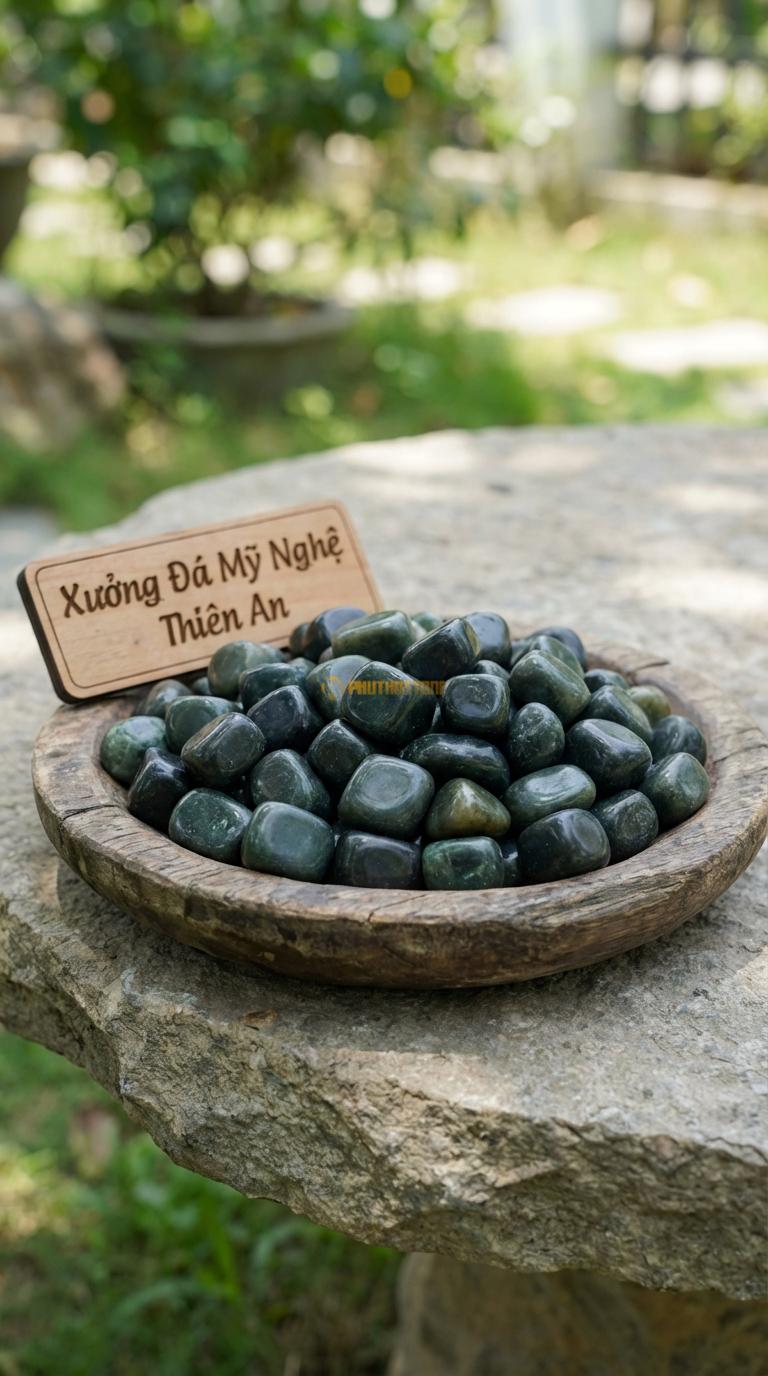 Sỏi xanh rêu quay xuất khẩu 1-2cm