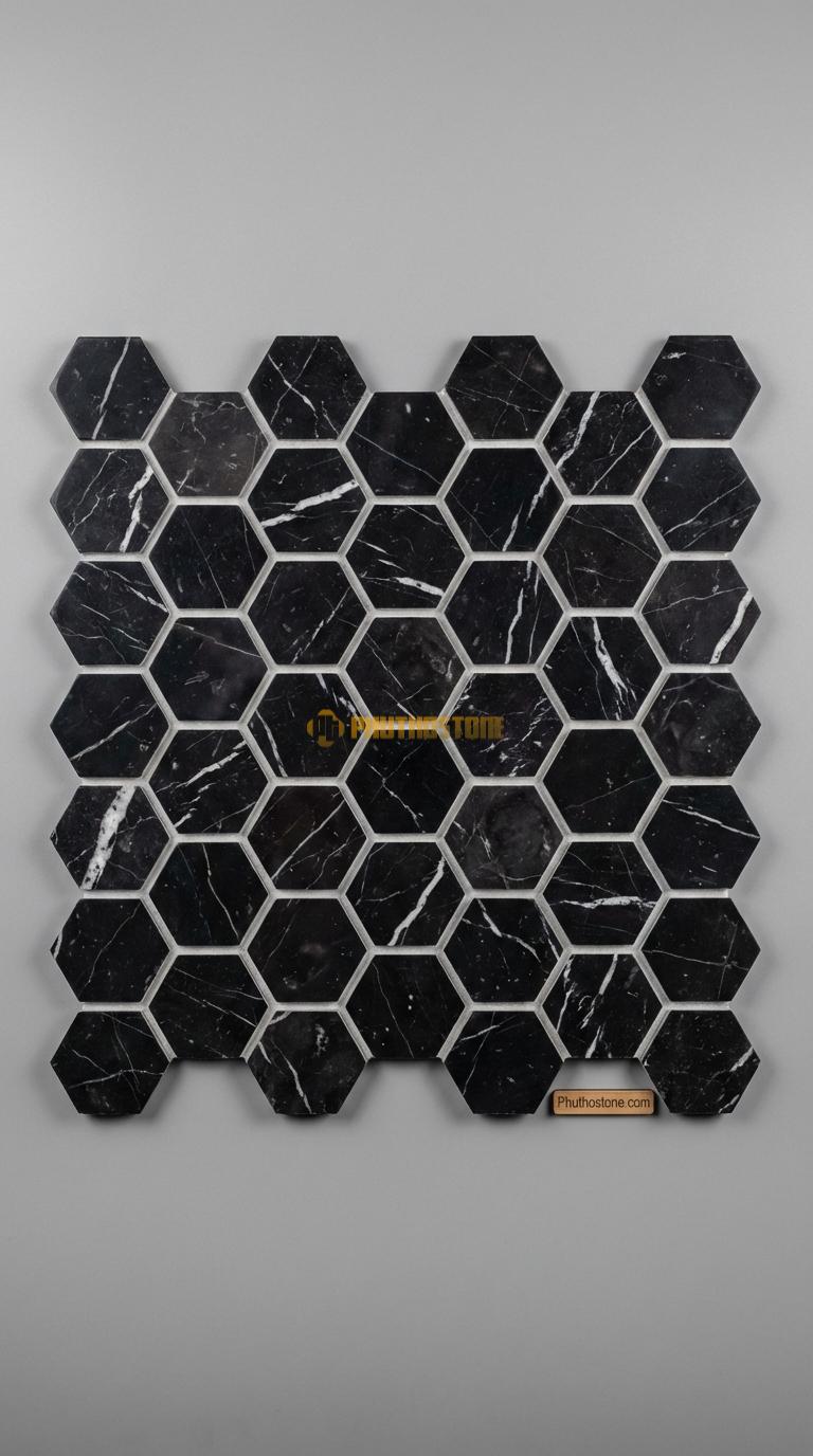 Đá Chẻ Đá Đen Chỉ Trắng 15X20 Lát Lối Đi Sân Vườn