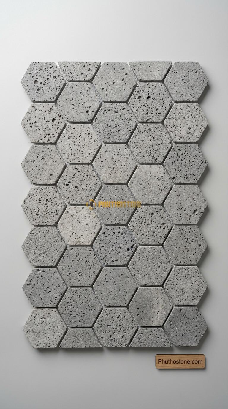 Đá Chẻ Đá Ong Xám 20×20 Lát Sân Trước Nhà