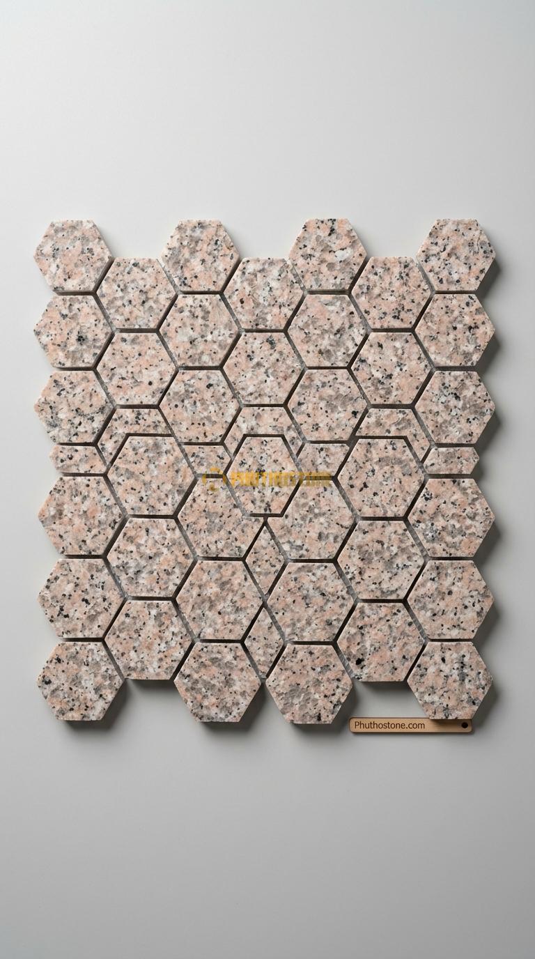 Đá Chẻ Granite Hồng 15X20 Lát Lối Đi Sân Vườn