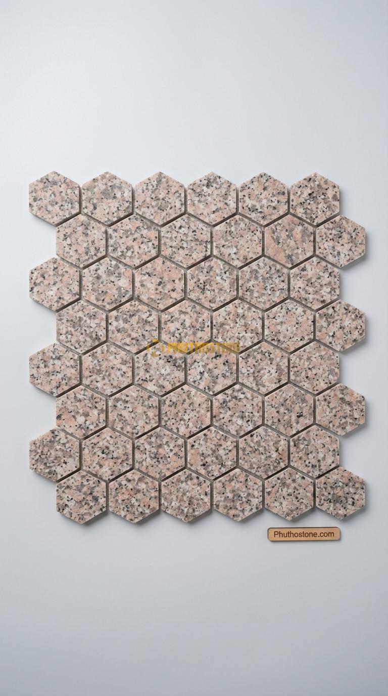 Đá Chẻ Granite Hồng 15X20 Lát Sân Sau Nhà