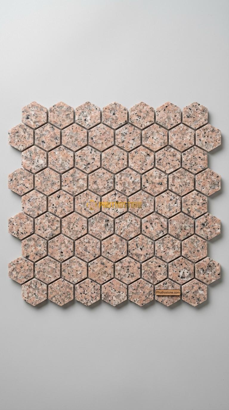 Đá Chẻ Granite Hồng 20×20 Lát Sân Trước Nhà